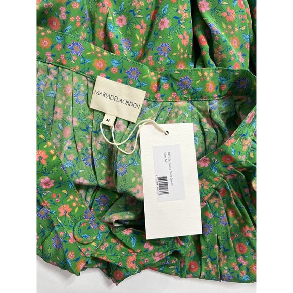 Maria De La Orden Sequana Skirt in Green Floral - Picture 3 of 3